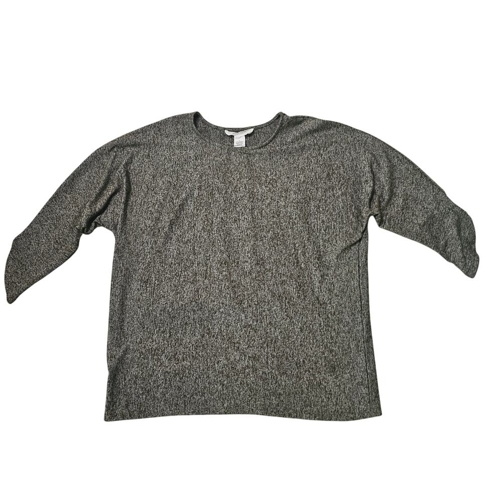 Workshop Republic Clothing Size L Gray Sweater Top 3/4 Sleeves